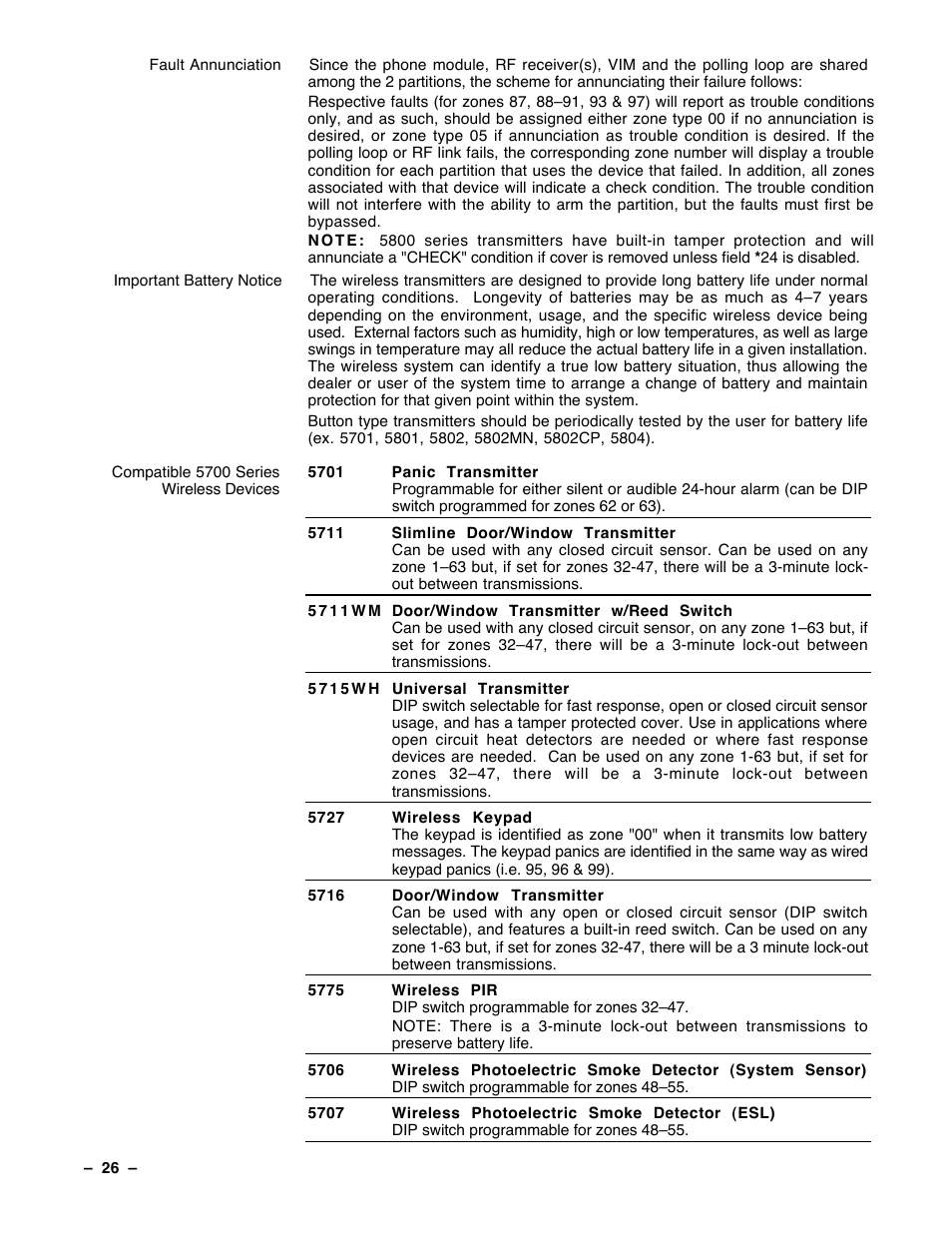 Guardian Technologies Ademco VISTA-40 User Manual | Page 26 / 122