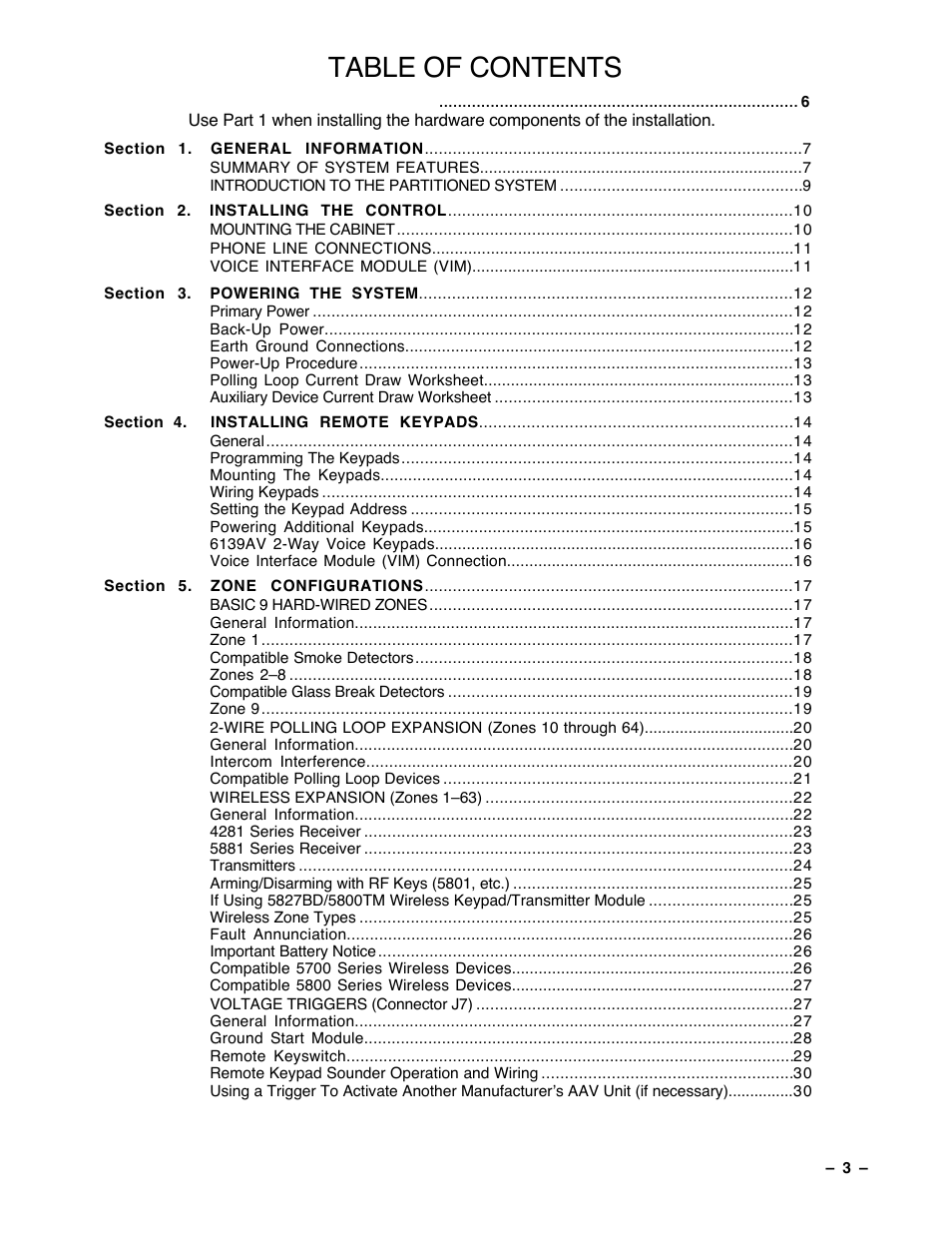 Guardian Technologies Ademco VISTA-40 User Manual | Page 3 / 122
