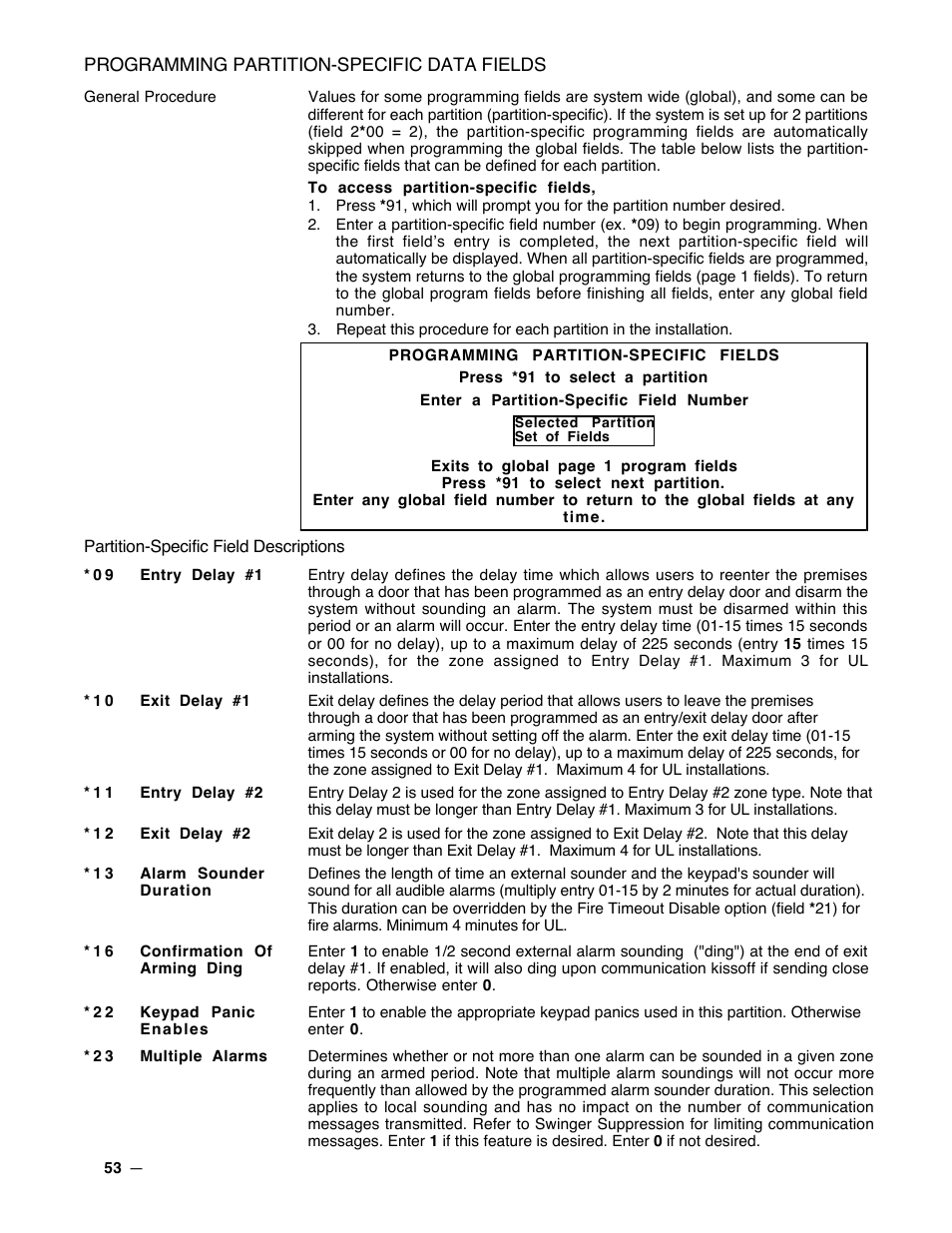 Guardian Technologies Ademco VISTA-40 User Manual | Page 53 / 122