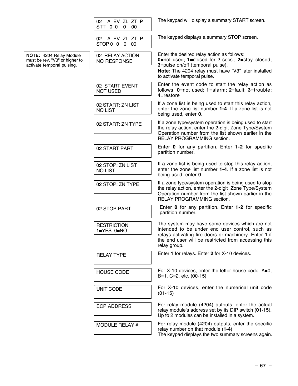 Guardian Technologies Ademco VISTA-40 User Manual | Page 67 / 122