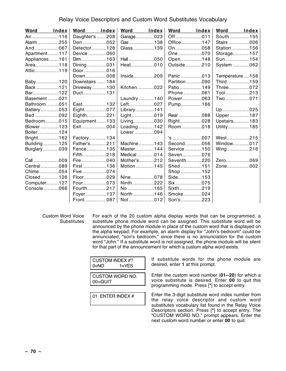 Guardian Technologies Ademco VISTA-40 User Manual | Page 70 / 122