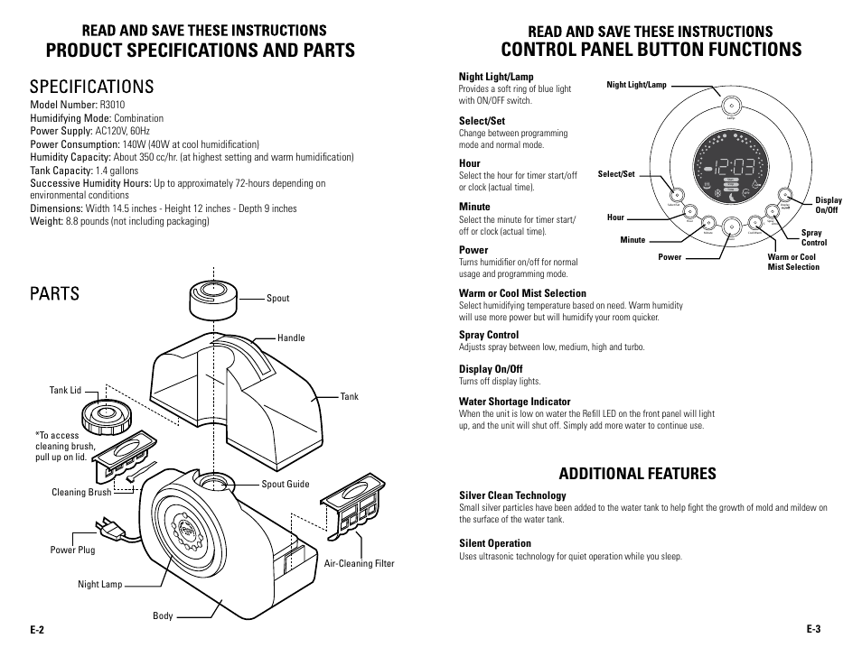 Additional features | Guardian Technologies R3010 User Manual | Page 2 / 5