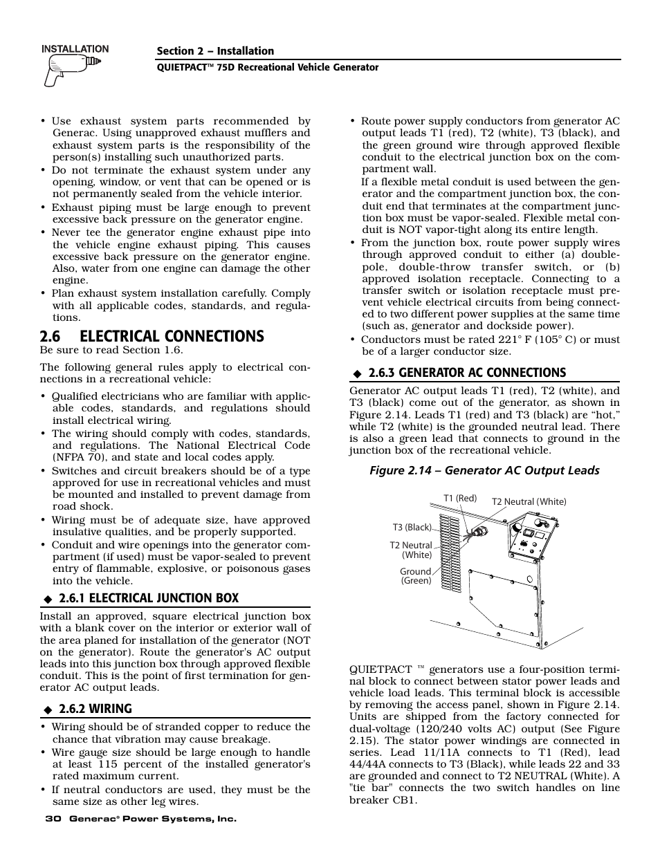 6 electrical connections | Guardian Technologies 004270-2 User Manual | Page 32 / 68