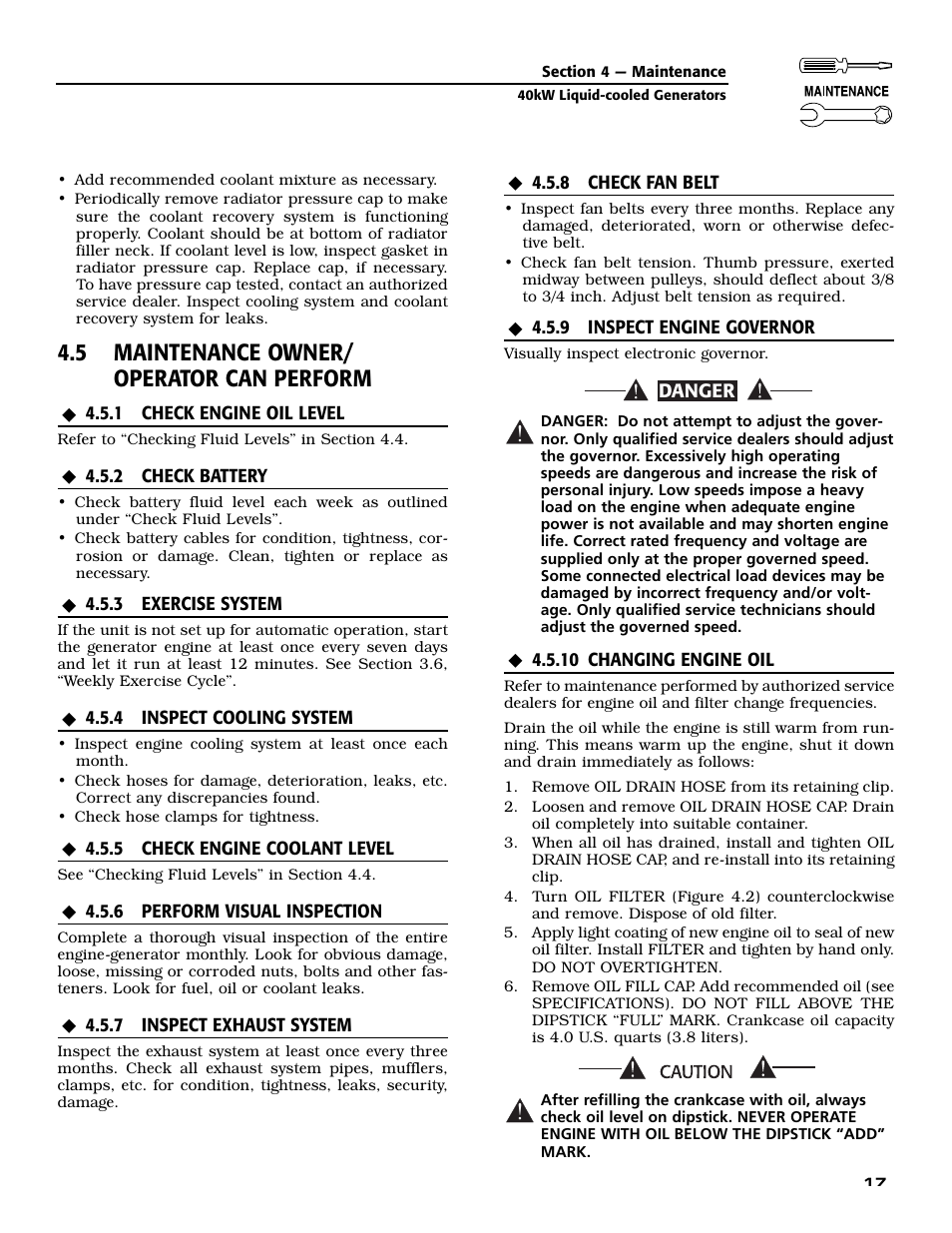 5 maintenance owner/ operator can perform | Guardian Technologies 004992-2 User Manual | Page 19 / 48