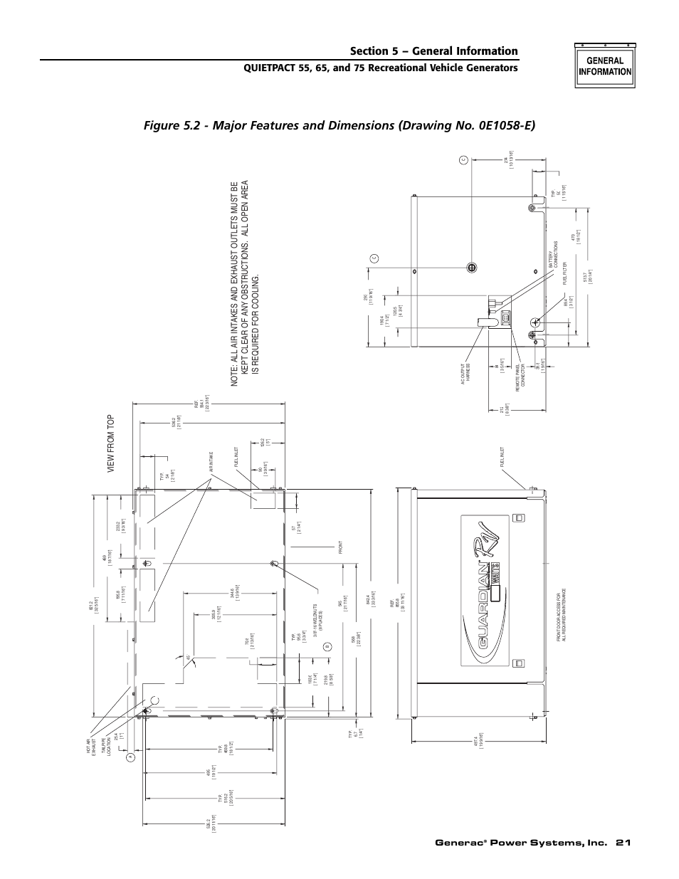 Generac, Power systems, inc. 21 | Guardian Technologies 004702-0 User Manual | Page 23 / 56