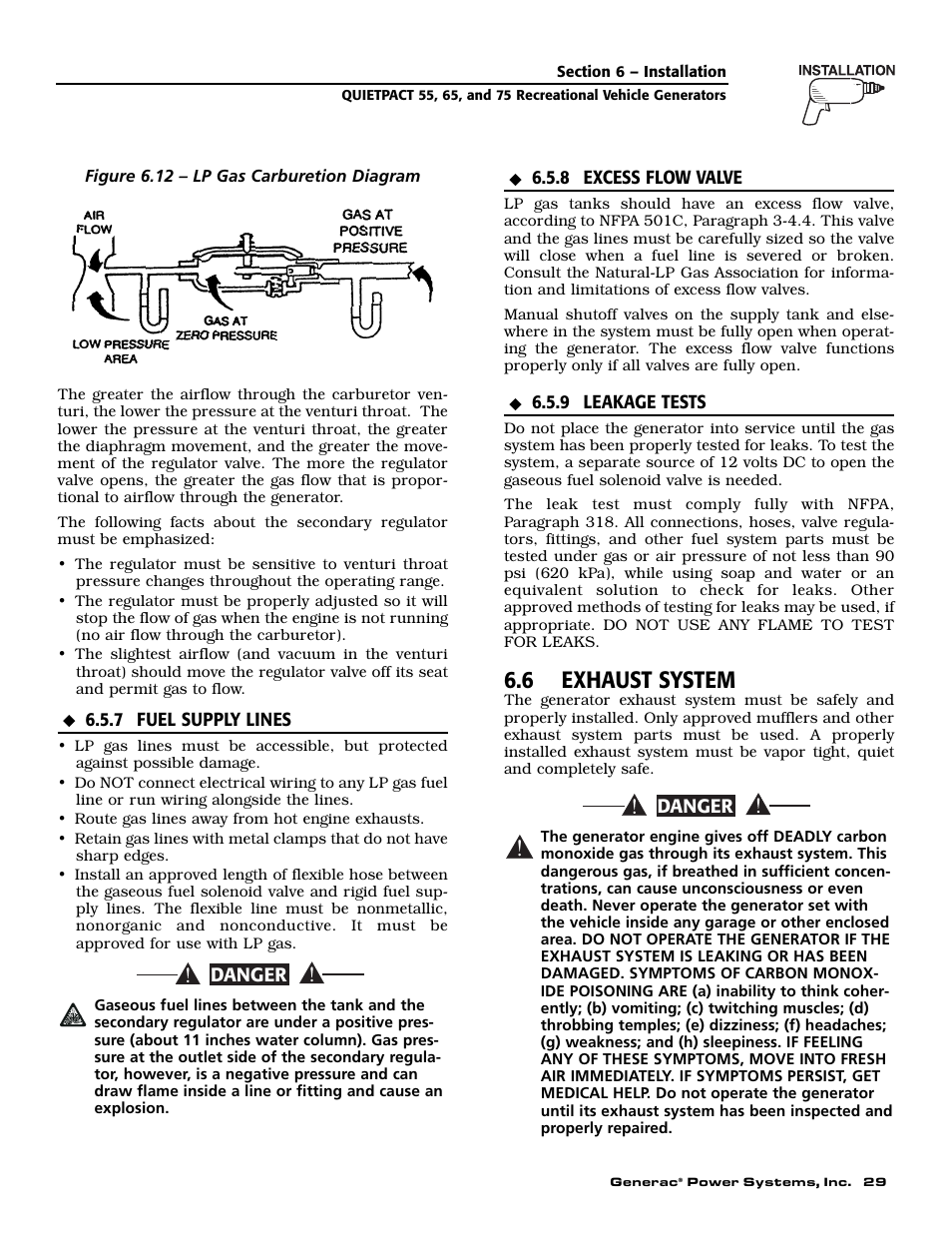 6 exhaust system | Guardian Technologies 004702-0 User Manual | Page 31 / 56