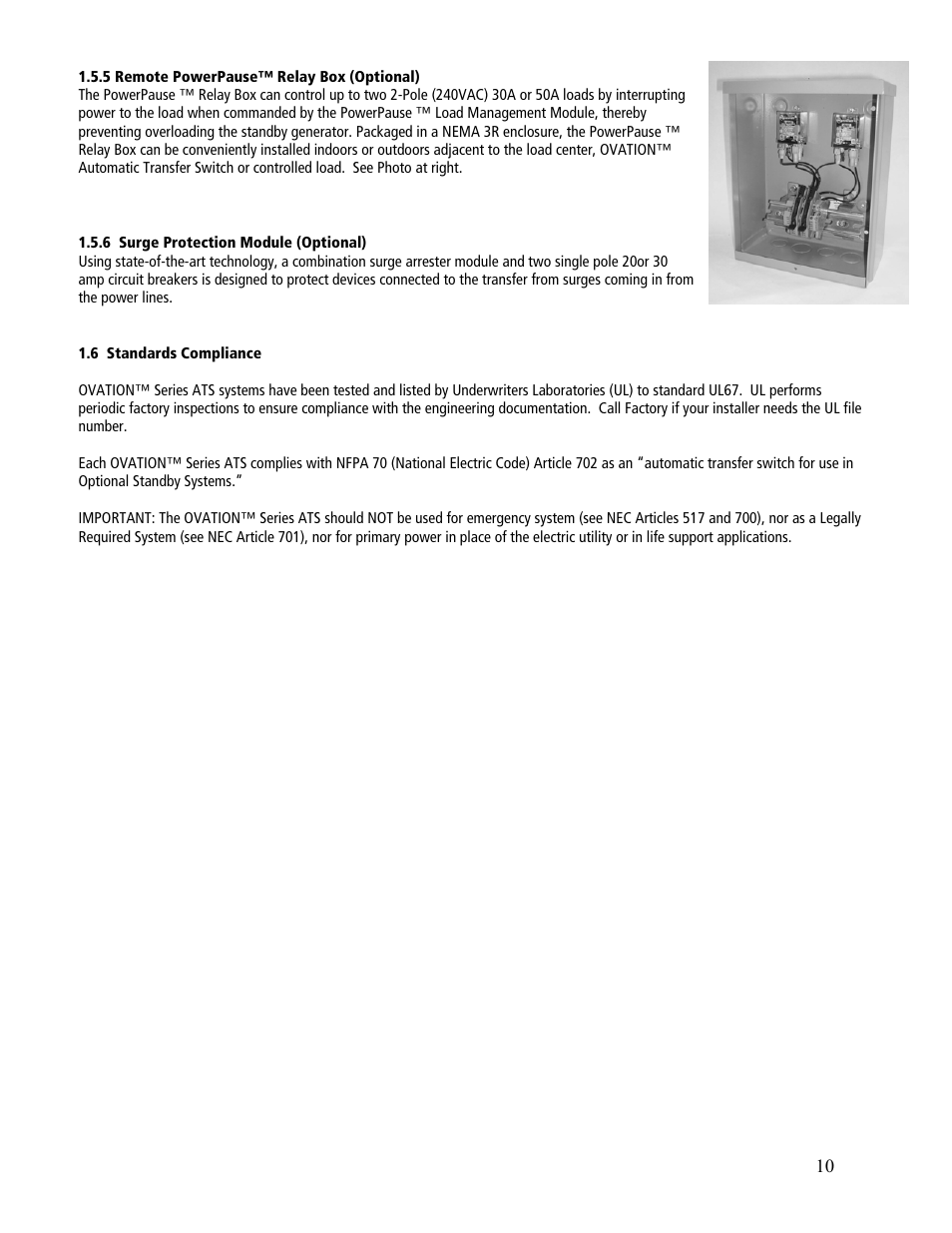 GenTran OVATION ATS2001D User Manual | Page 10 / 36