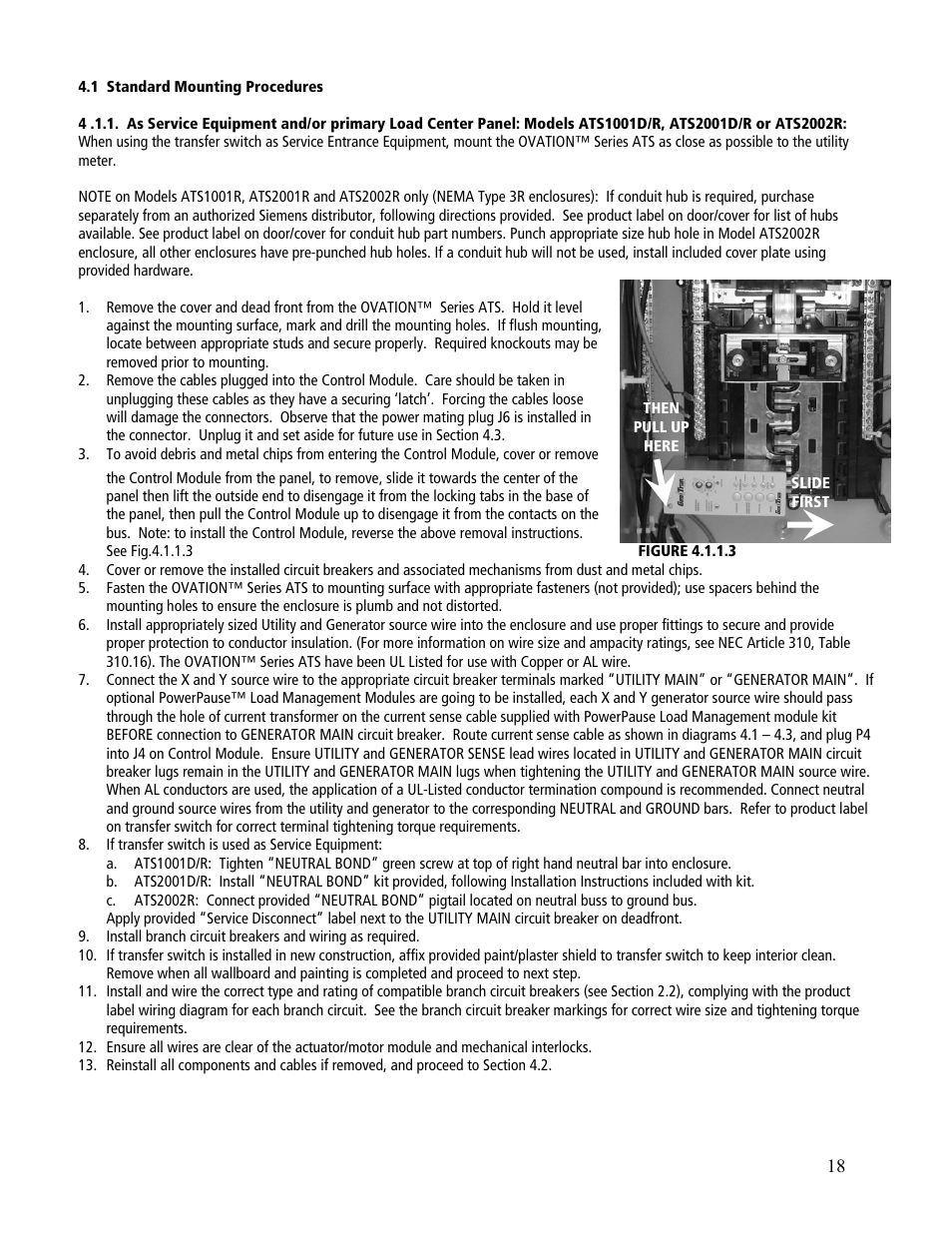 GenTran OVATION ATS2001D User Manual | Page 18 / 36