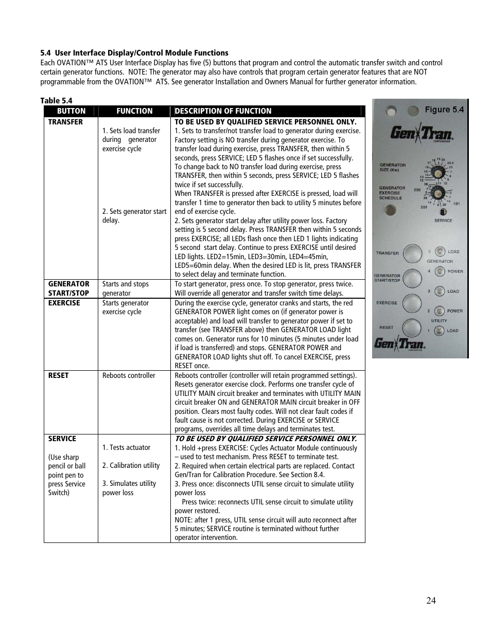 GenTran OVATION ATS2001D User Manual | Page 24 / 36