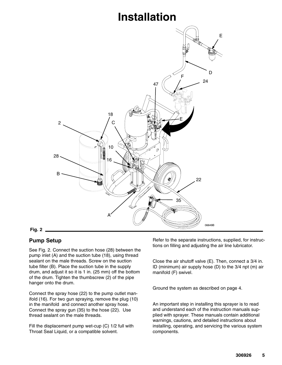 Installation | Graco Inc. Hydra-Clean 226314 User Manual | Page 5 / 12