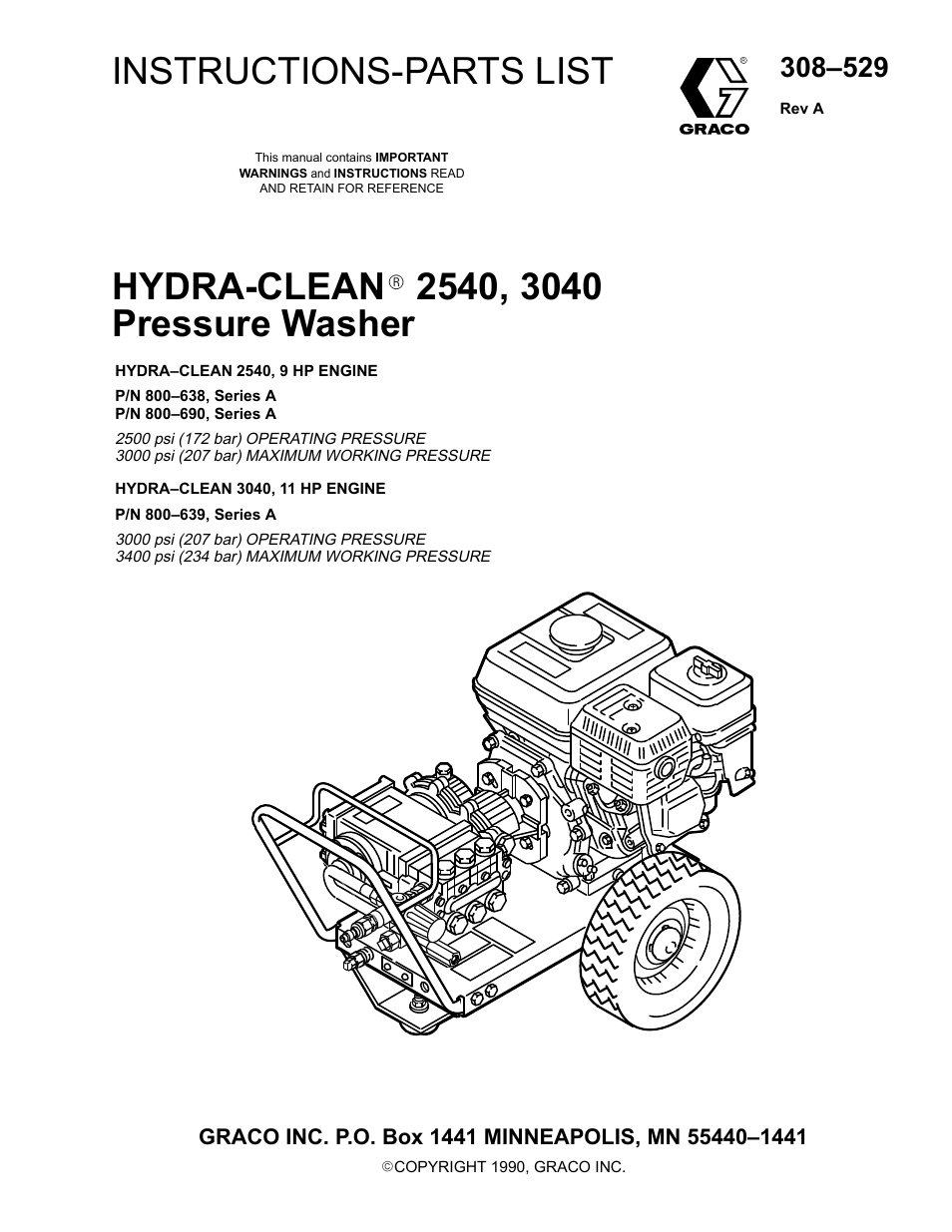 Graco Inc. Hydra-Clean 800-638 User Manual | 20 pages
