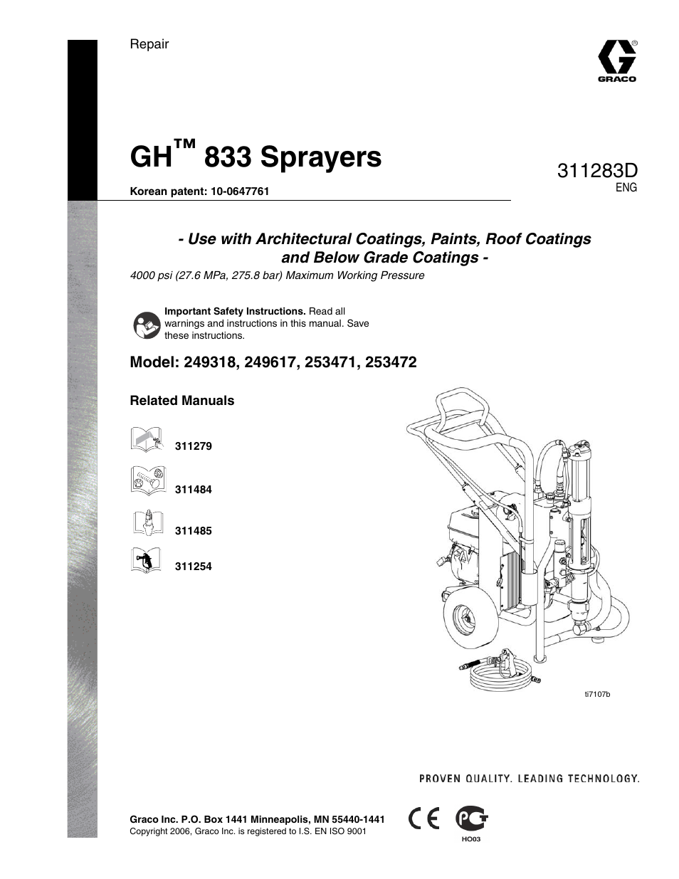 Graco Inc. 253471 User Manual | 34 pages