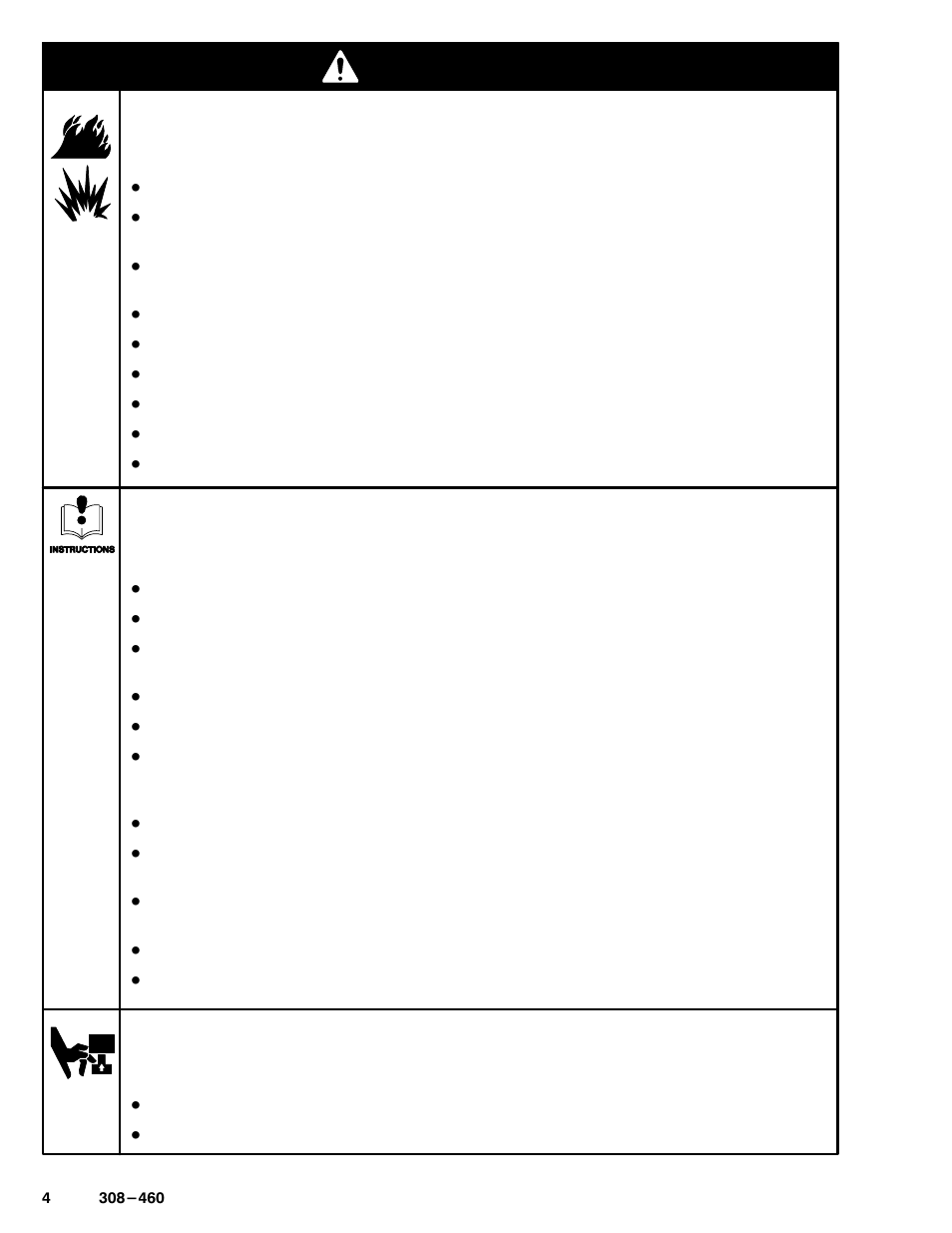 Warning | Graco Inc. 237-421 User Manual | Page 4 / 16