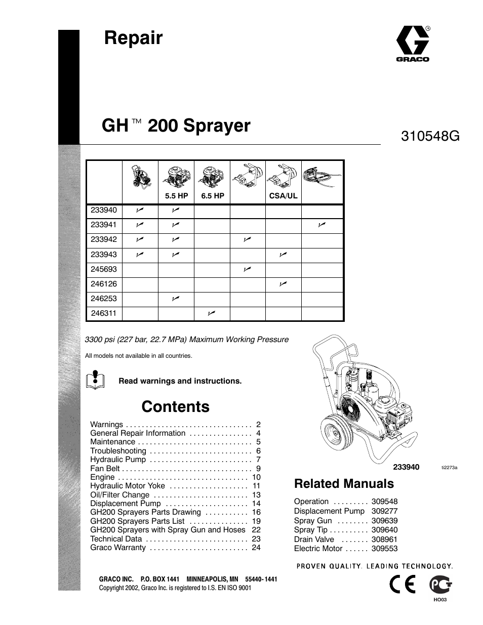 Graco Inc. 233940 User Manual | 24 pages