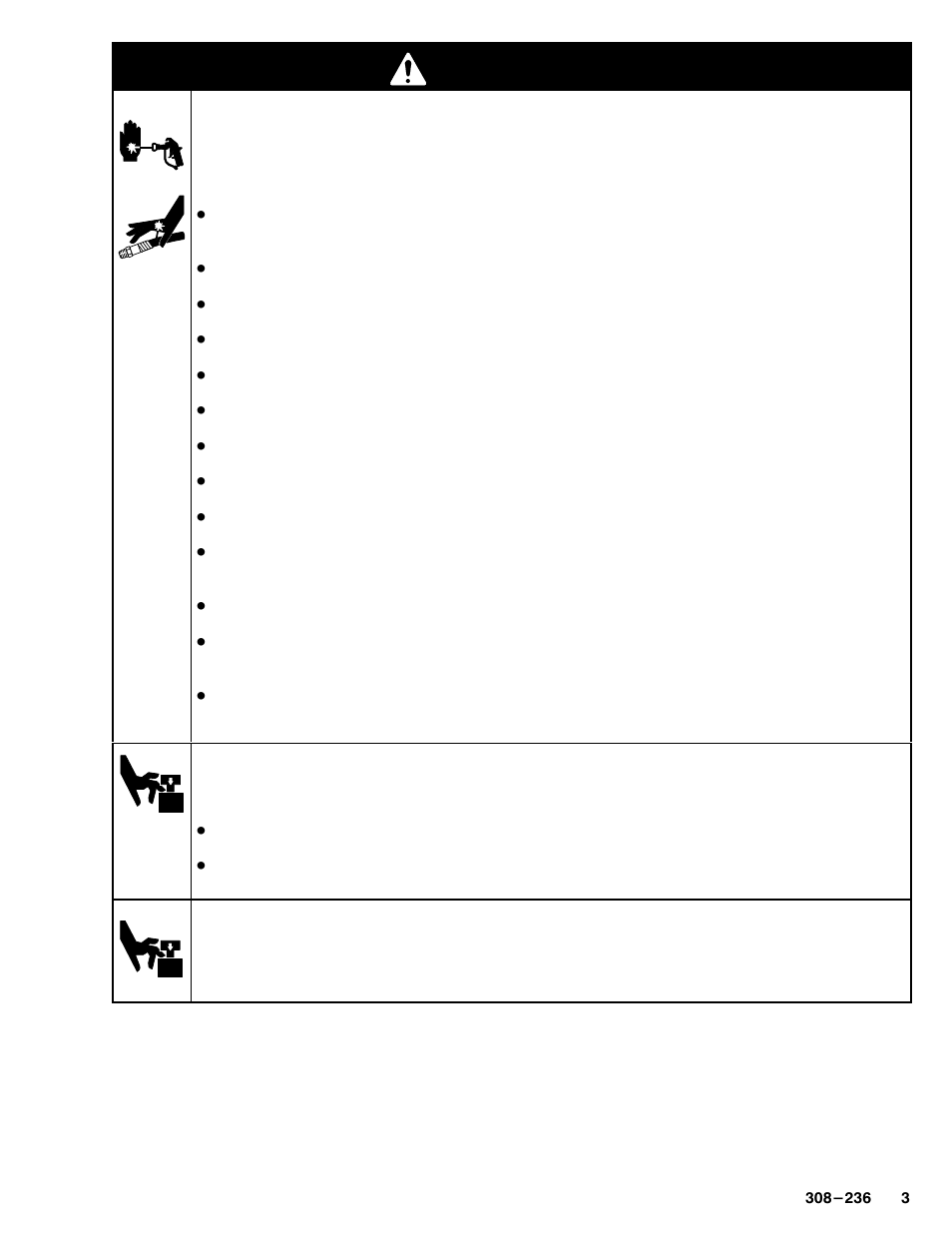 Warning | Graco Inc. 237-695 User Manual | Page 3 / 16