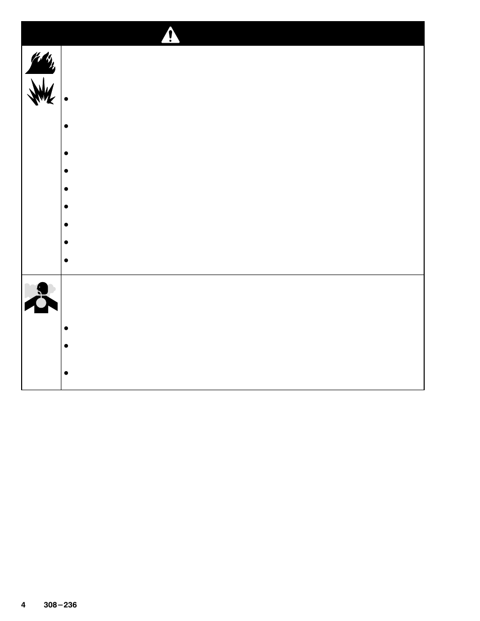 Warning | Graco Inc. 237-695 User Manual | Page 4 / 16