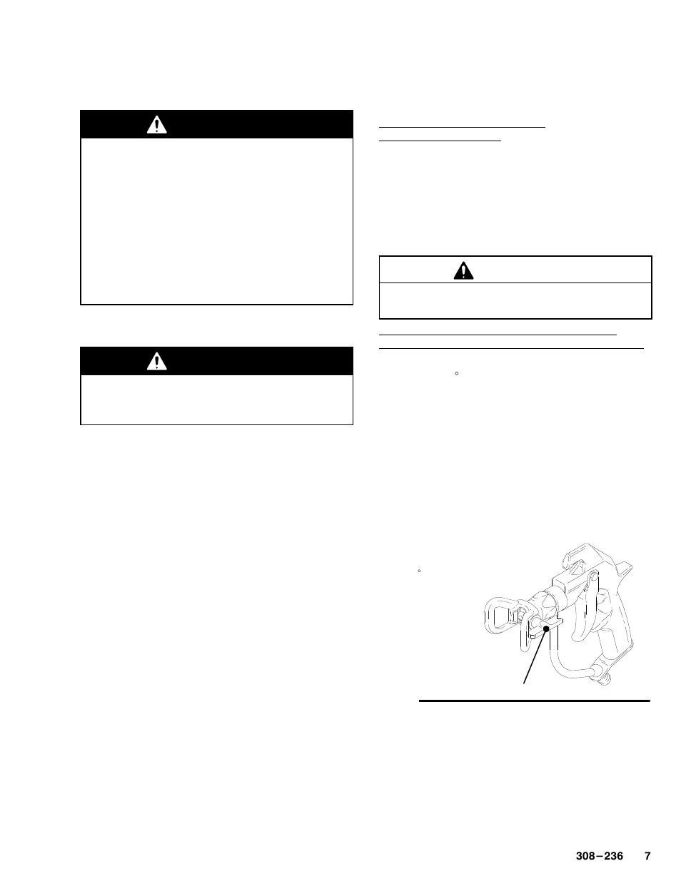 Installation/operation, Warning, Caution | Graco Inc. 237-695 User Manual | Page 7 / 16