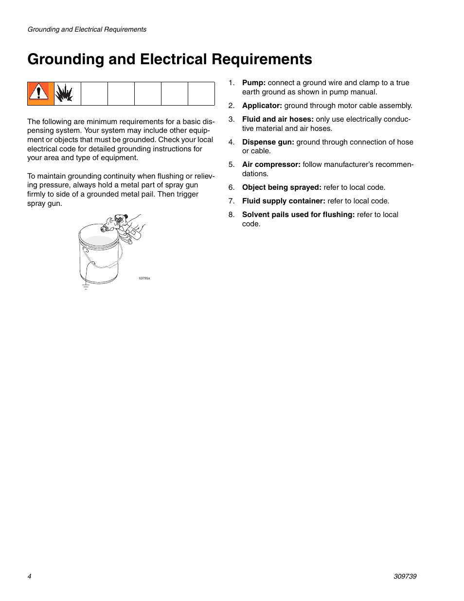 Grounding and electrical requirements | Graco Inc. 12004X User Manual | Page 4 / 16