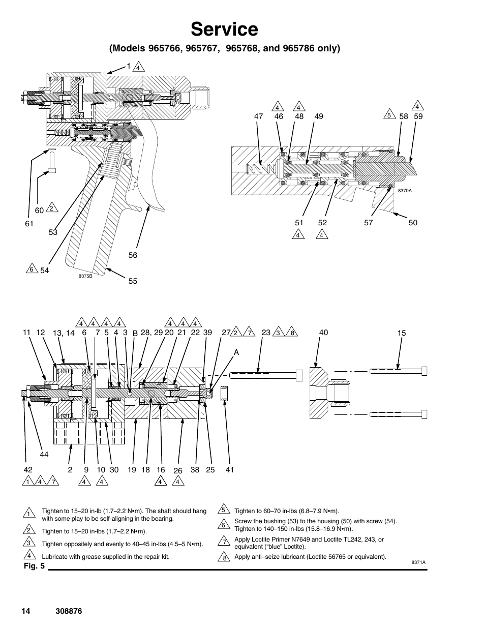 Service | Graco Inc. 965786 User Manual | Page 14 / 30