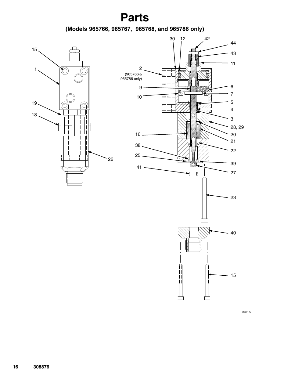 Parts | Graco Inc. 965786 User Manual | Page 16 / 30