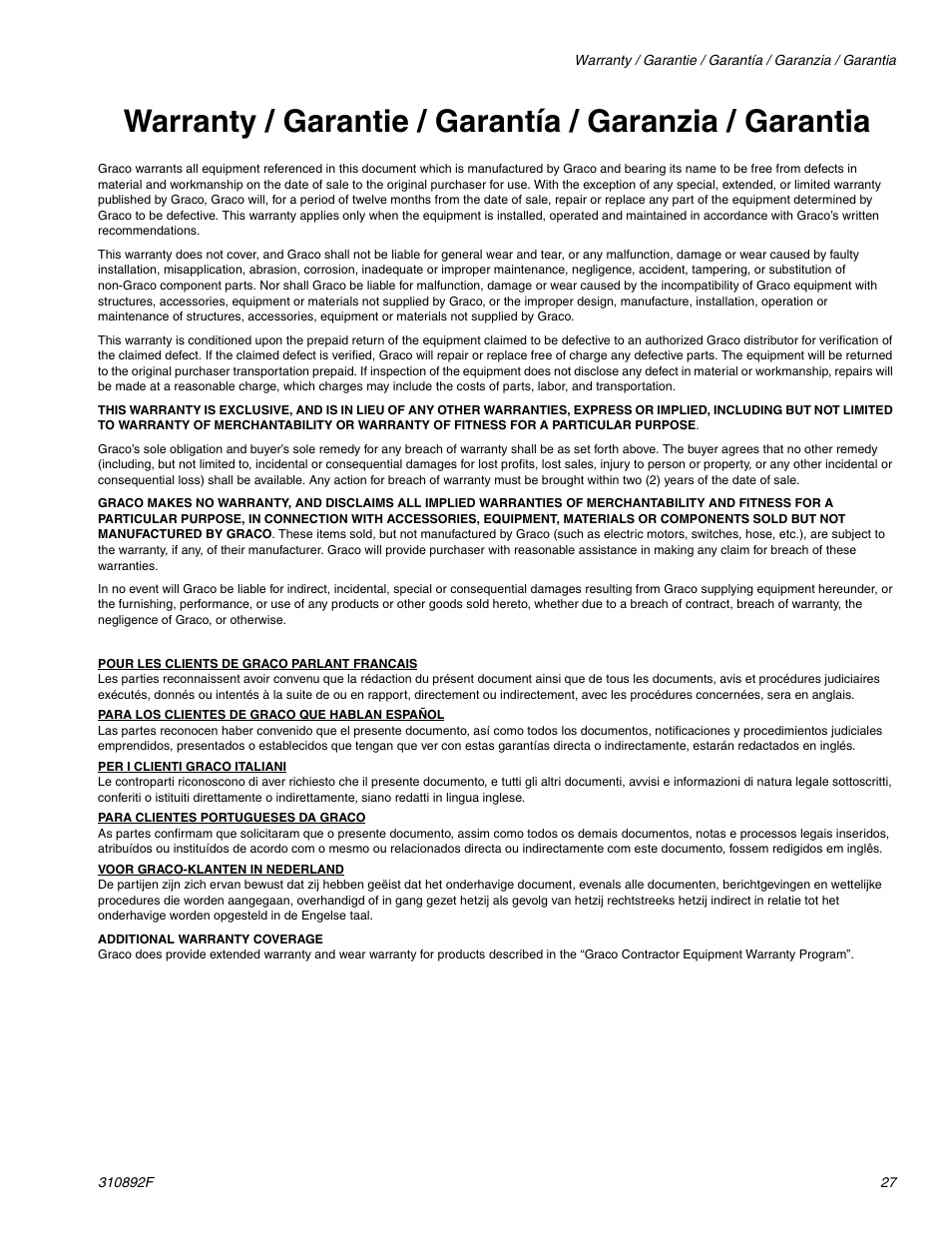 Graco Inc. 111418a User Manual | Page 27 / 28