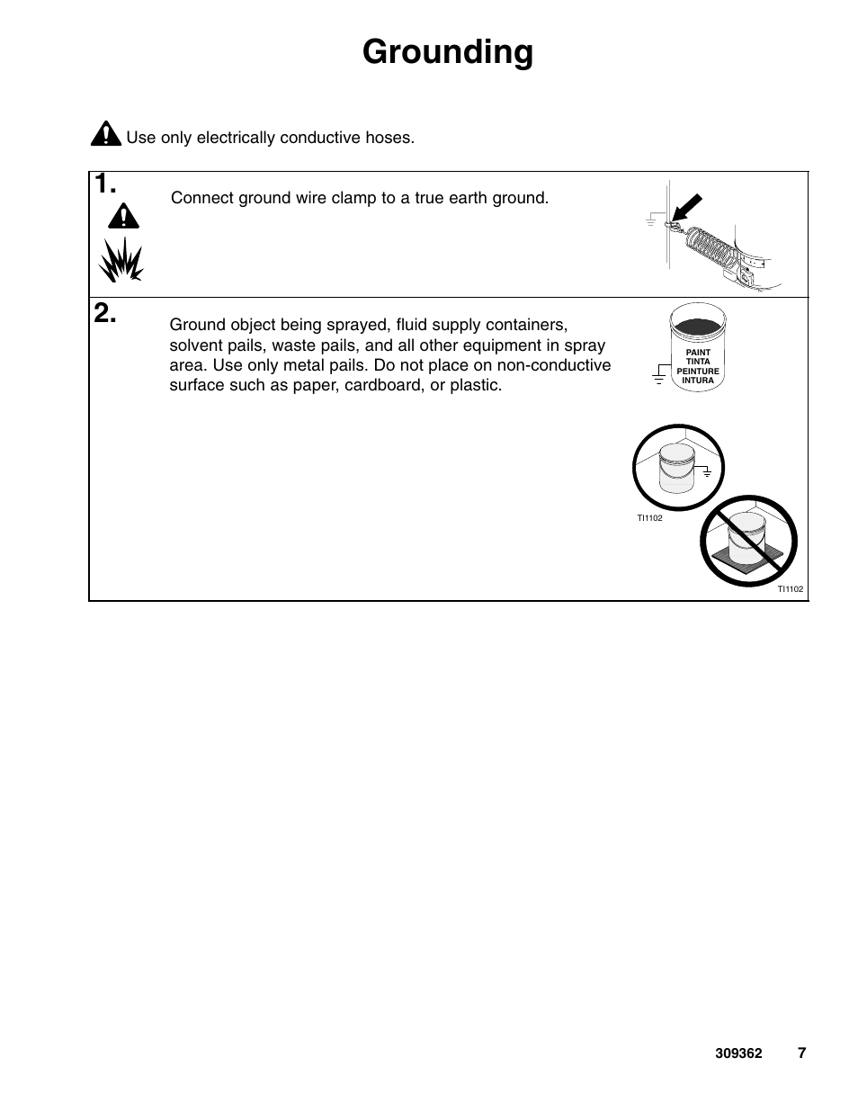 Grounding | Graco Inc. 245117 User Manual | Page 7 / 24