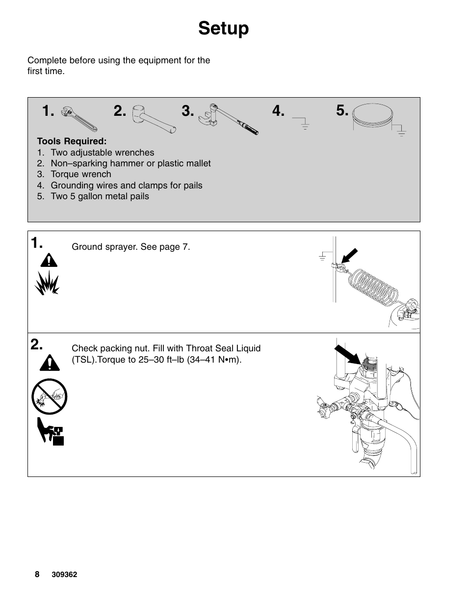 Setup | Graco Inc. 245117 User Manual | Page 8 / 24