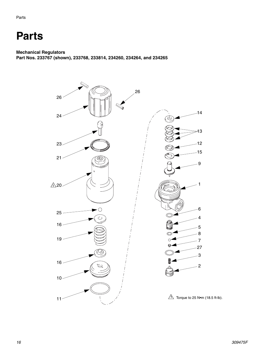 Parts, S 16 | Graco Inc. 309475F User Manual | Page 16 / 28