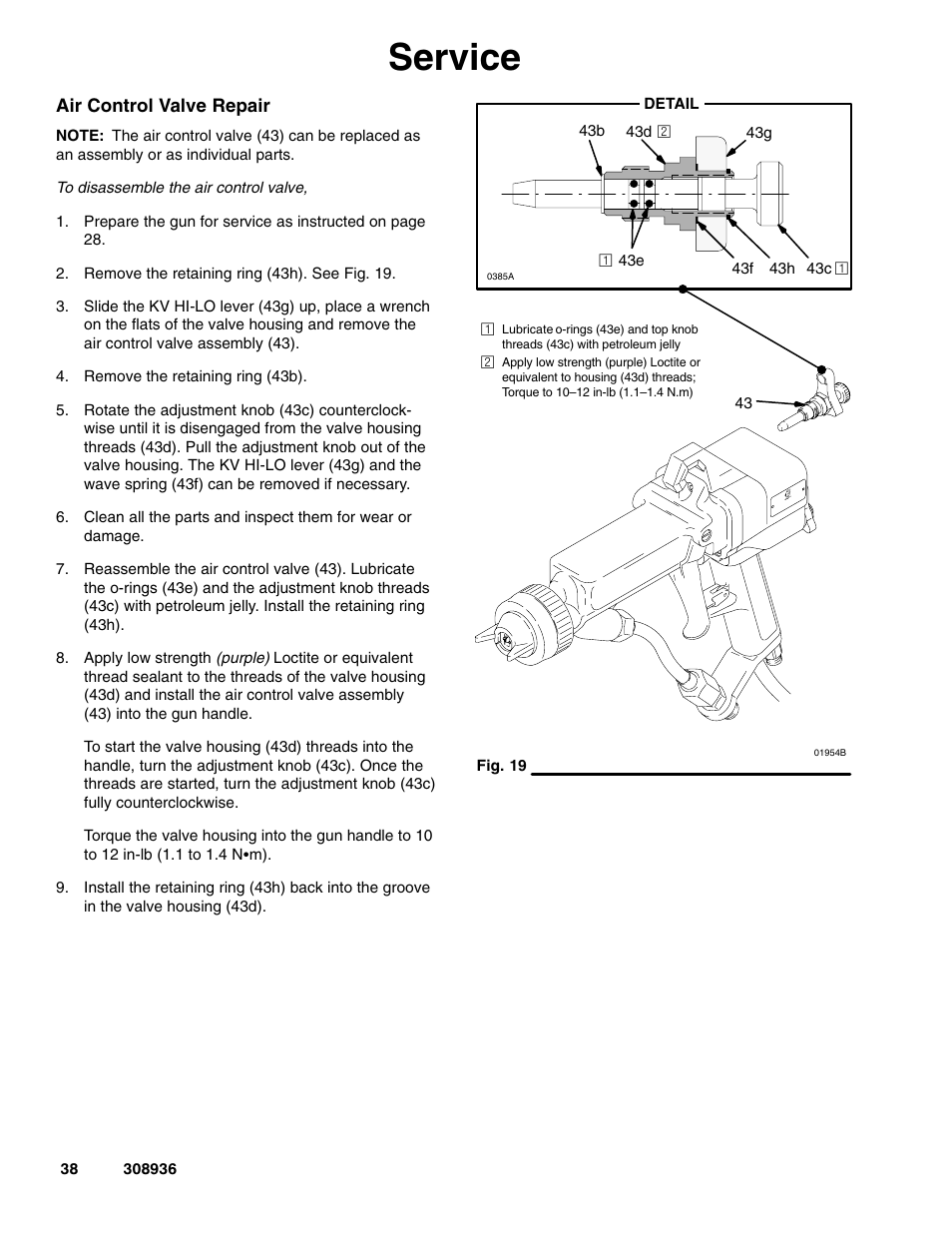 Service | Graco Inc. UNICARB Pro AA4500 User Manual | Page 38 / 48