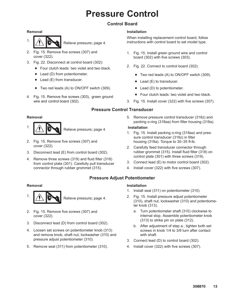 Pressure control | Graco Inc. 232632 User Manual | Page 13 / 26