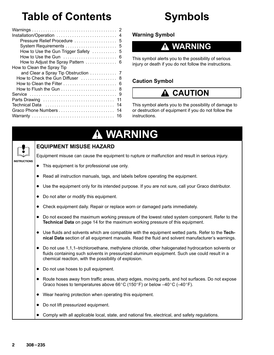 Graco Inc. 235457 User Manual | Page 2 / 16