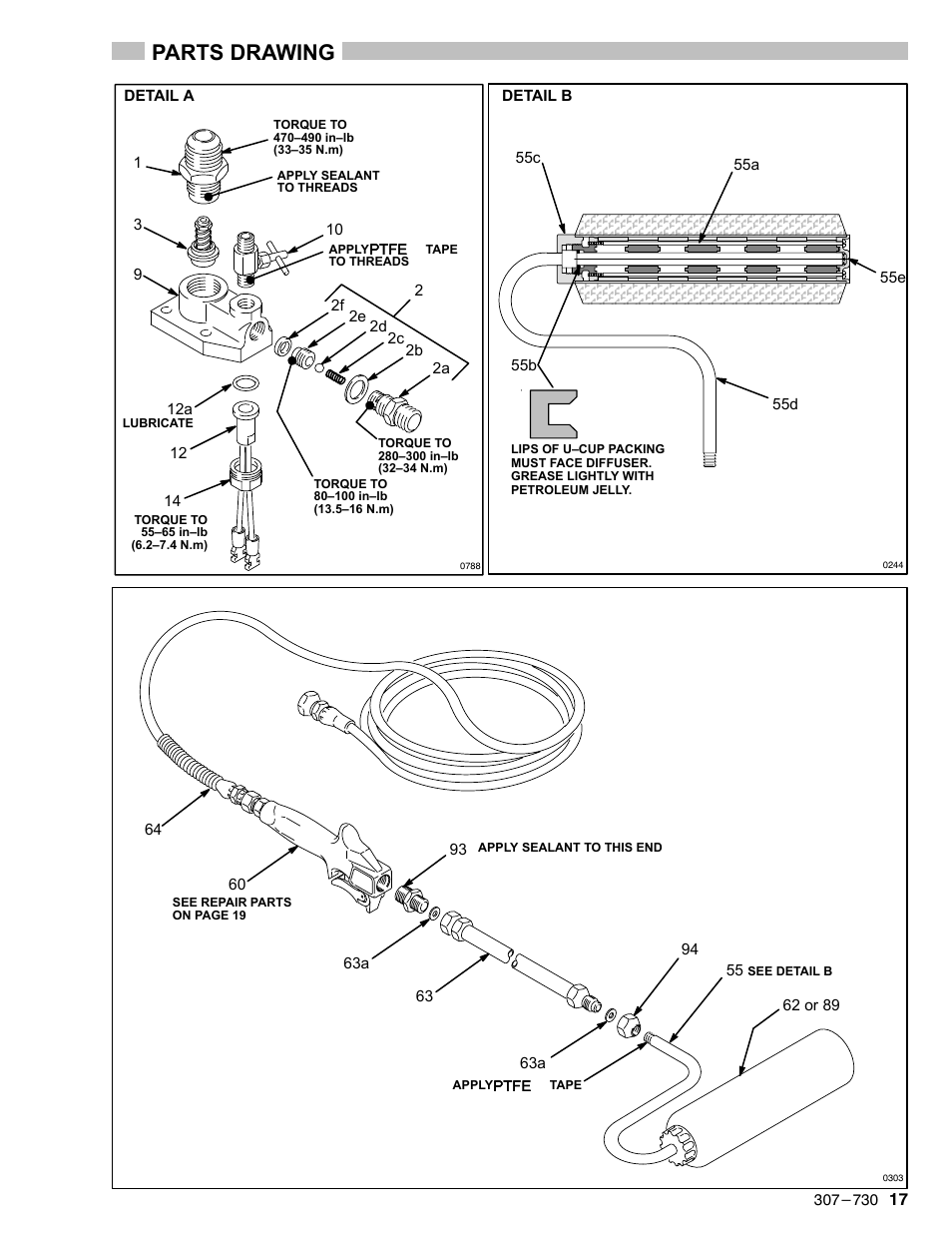 Parts drawing | Graco Inc. 223660 User Manual | Page 17 / 20