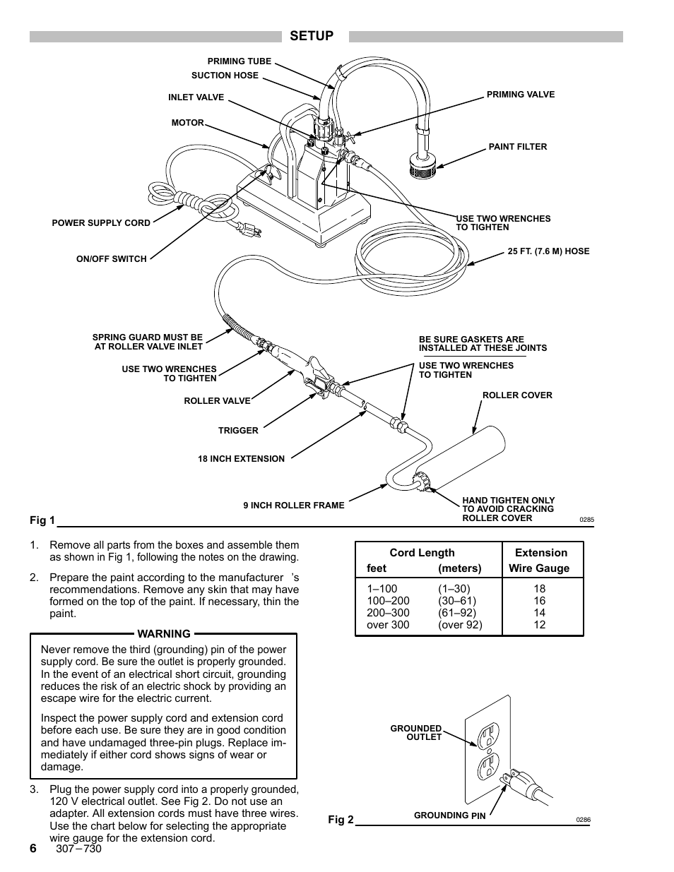 Setup | Graco Inc. 223660 User Manual | Page 6 / 20