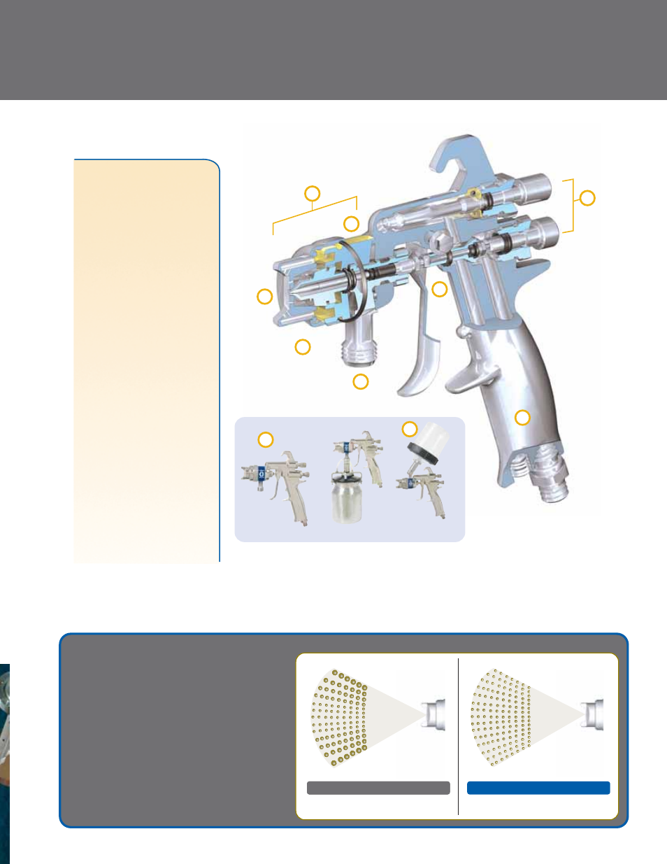 Designed for superior finish quality, The best spray pattern in the industry! delta xt, Spray atomization comparison | Graco Inc. XT Series User Manual | Page 5 / 12