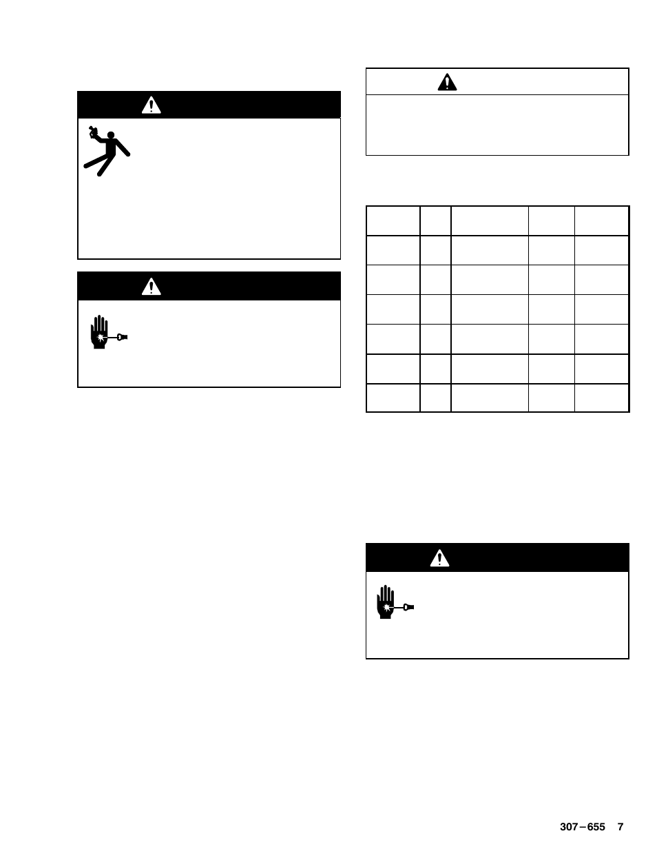Operation, Service, Warning | Caution | Graco Inc. 218688 User Manual | Page 7 / 12