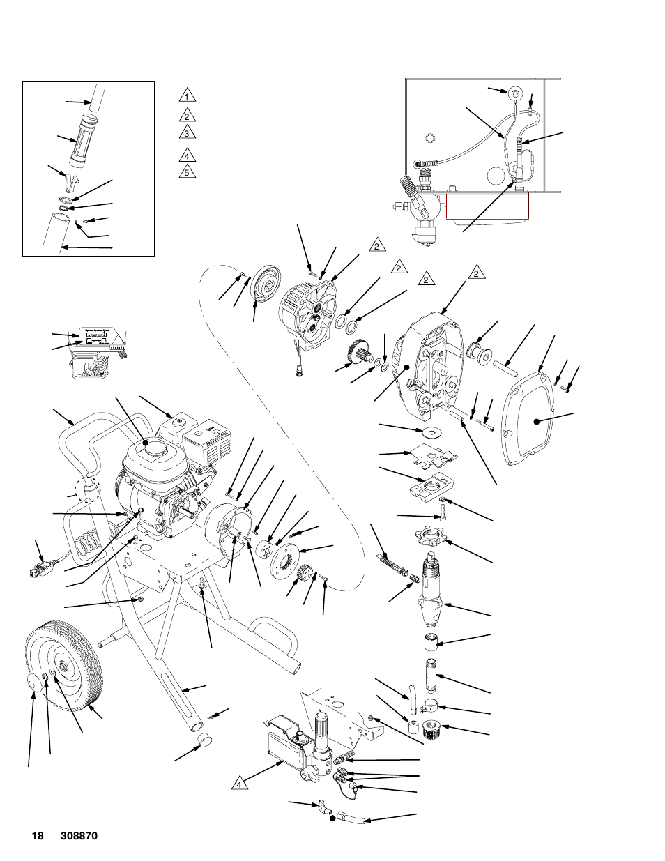 Parts drawing – hi-boy sprayers | Graco Inc. 232633 User Manual | Page 18 / 26