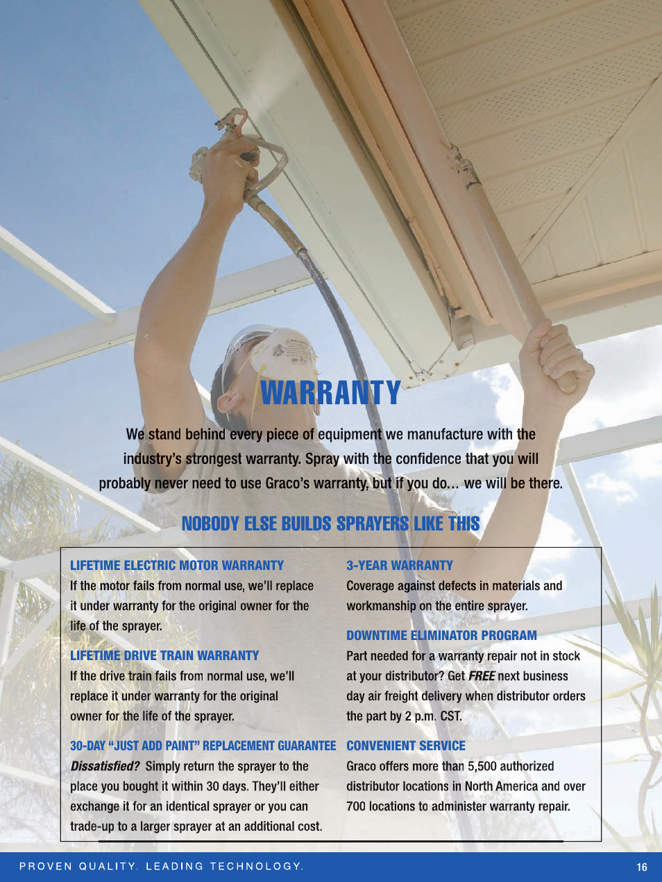Warranty, Nobody else builds sprayers like this | Graco Inc. Ultra Max II 795 User Manual | Page 17 / 24