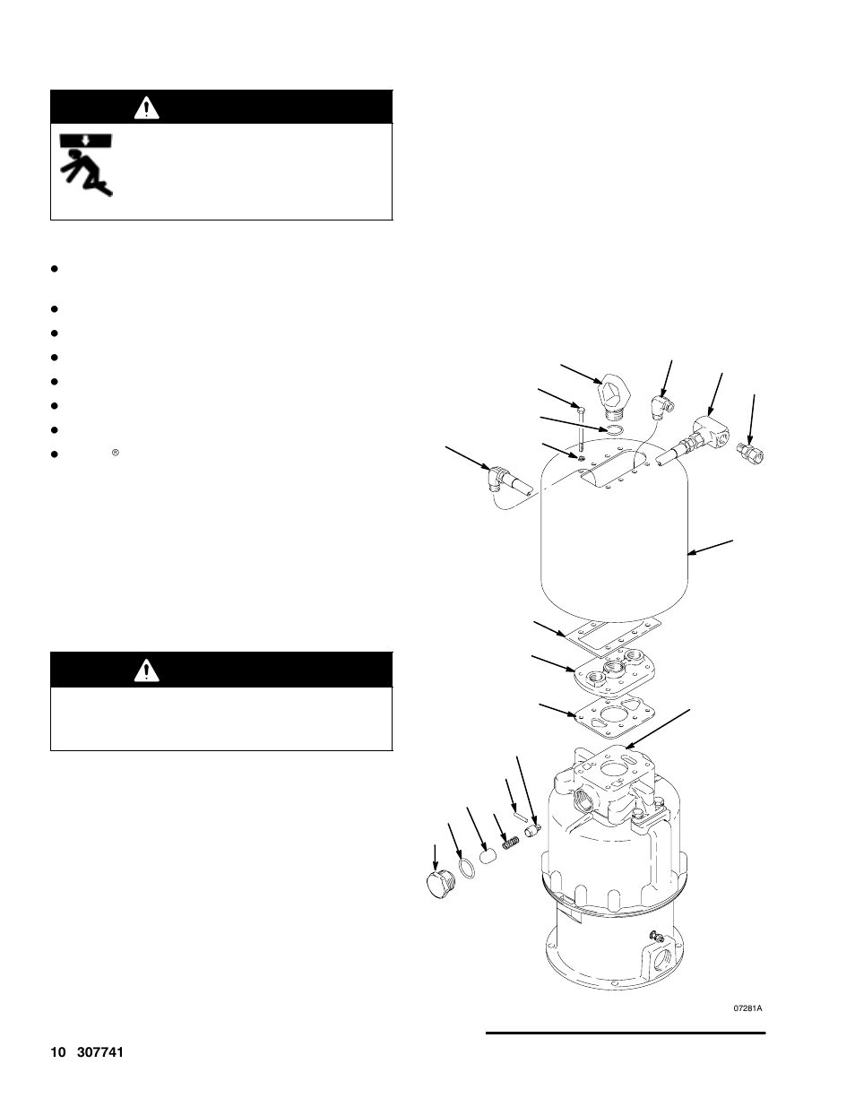 Service, Warning | Graco Inc. Series B User Manual | Page 10 / 28