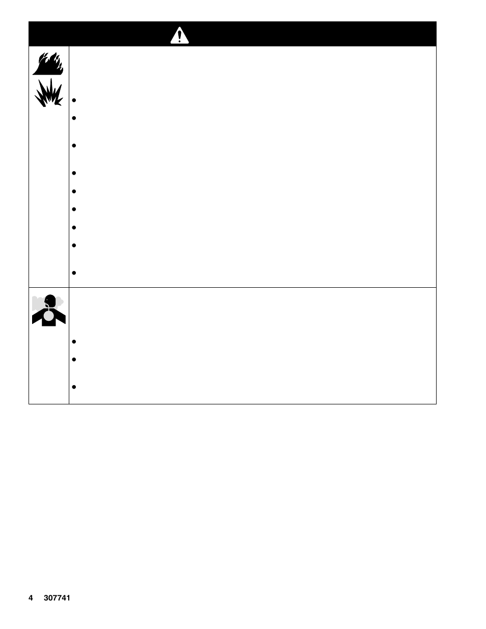 Warning | Graco Inc. Series B User Manual | Page 4 / 28