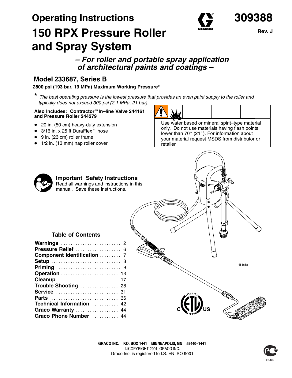 Graco Inc. 309388 User Manual | 44 pages