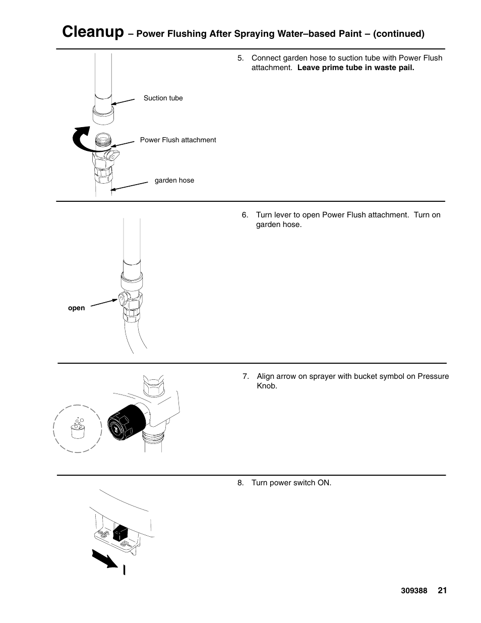 Cleanup | Graco Inc. 309388 User Manual | Page 21 / 44