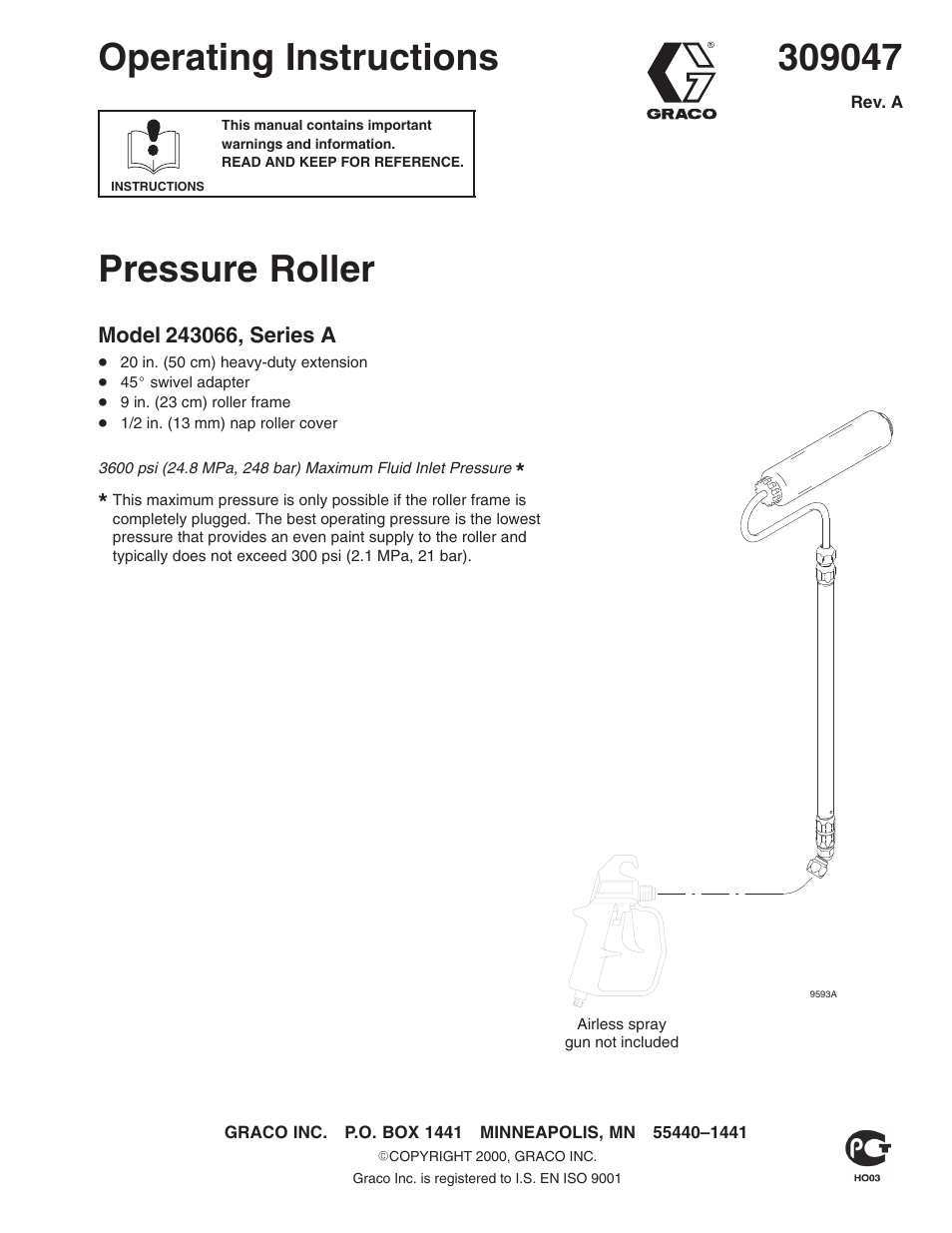 Graco Inc. 309047 User Manual | 4 pages