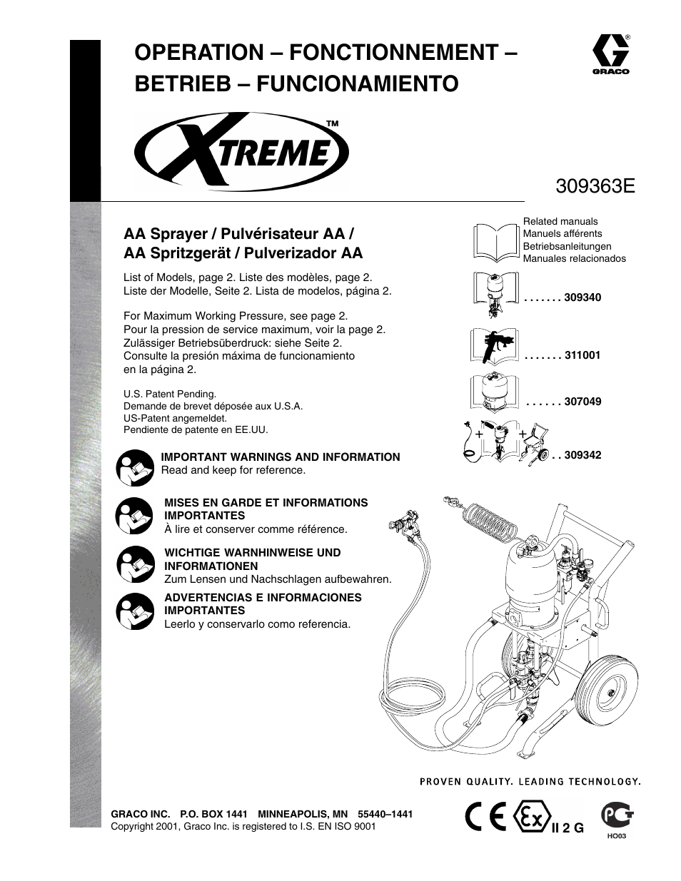 Graco Inc. Xtreme 309363E User Manual | 28 pages