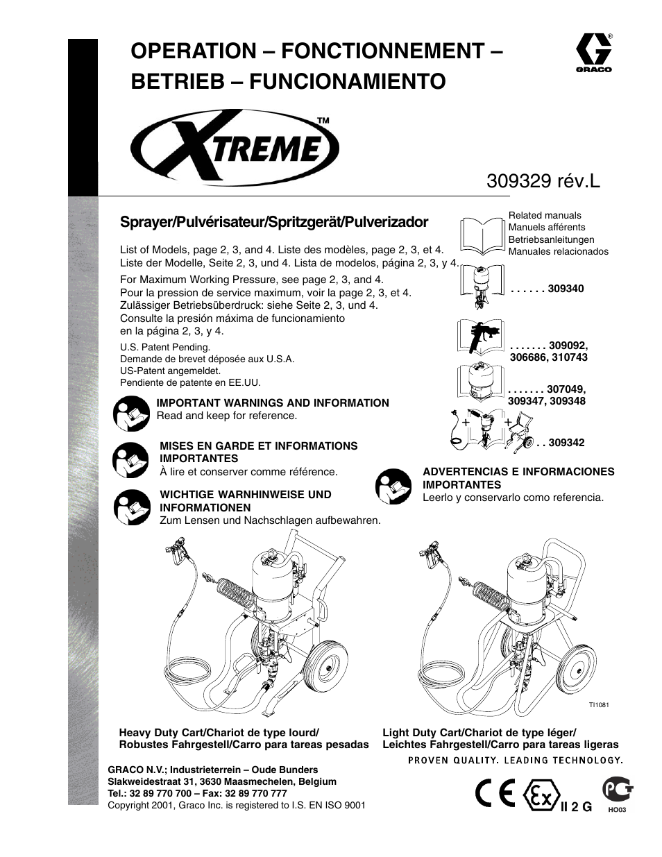 Graco Inc. Xtreme 309329 User Manual | 26 pages