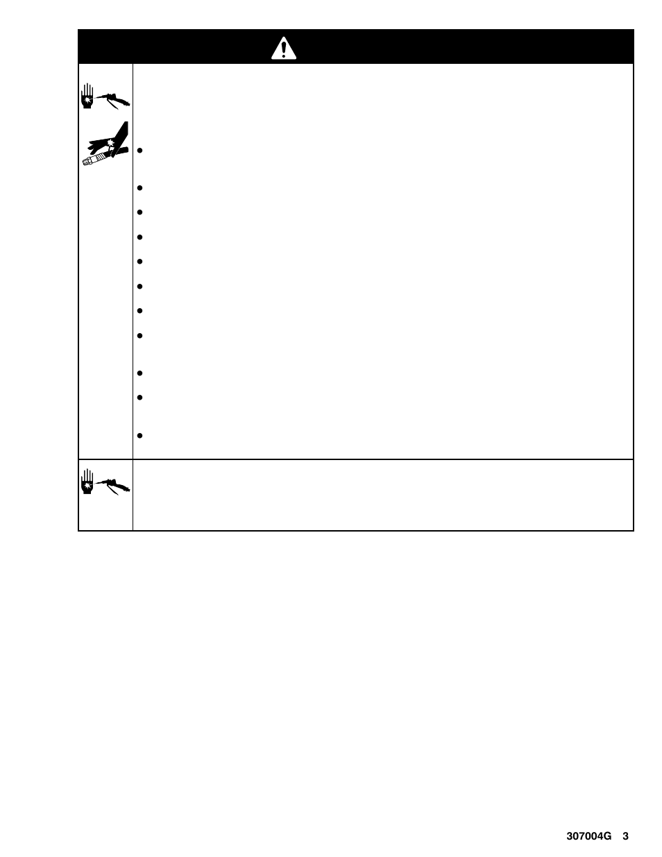 Warning | Graco Inc. 207-945 User Manual | Page 3 / 12