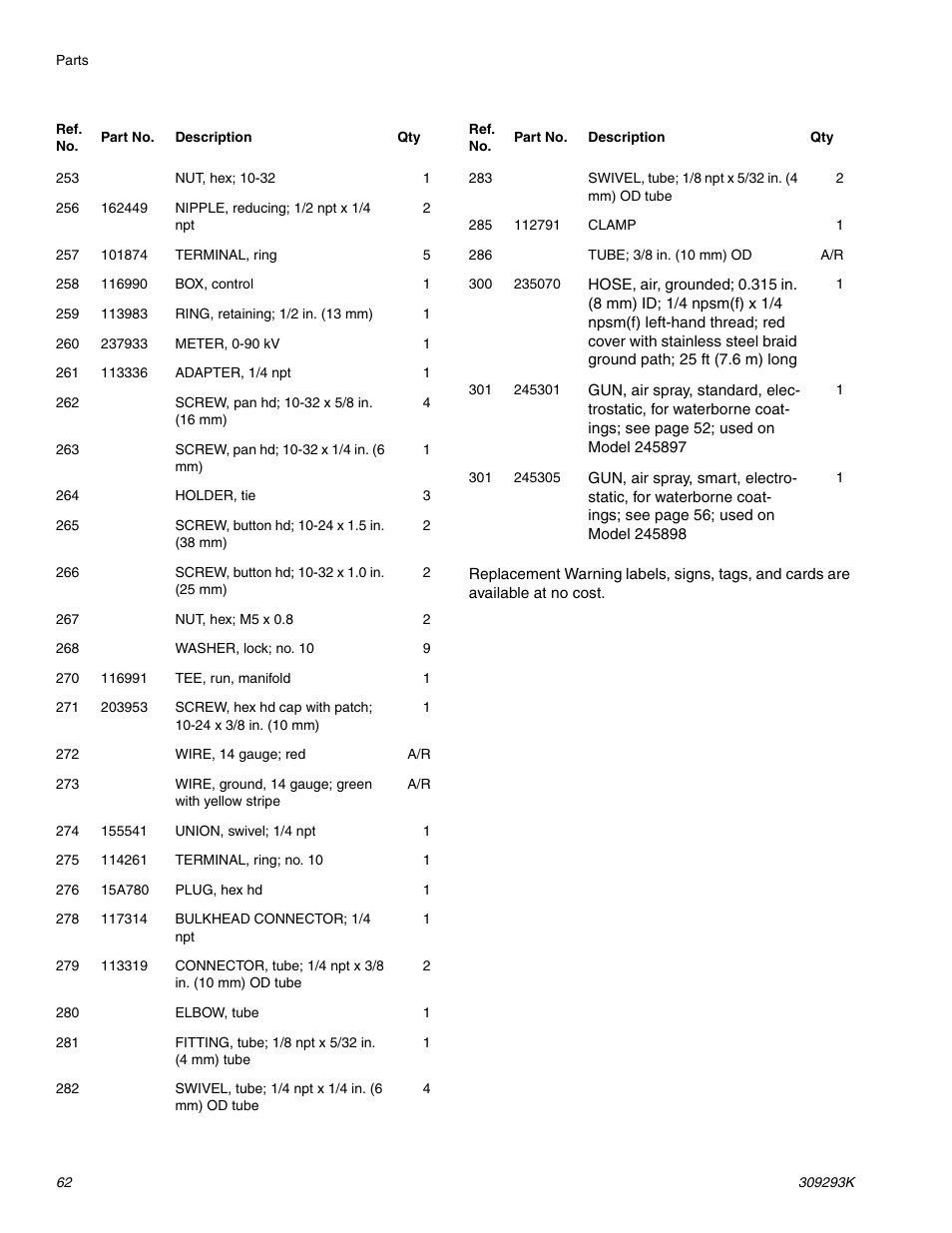 Graco Inc. 244581 User Manual | Page 62 / 70
