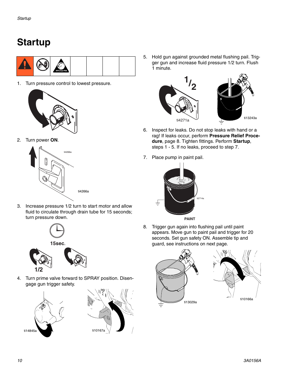 Startup | Graco Inc. 1095 Premium Hi User Manual | Page 10 / 20