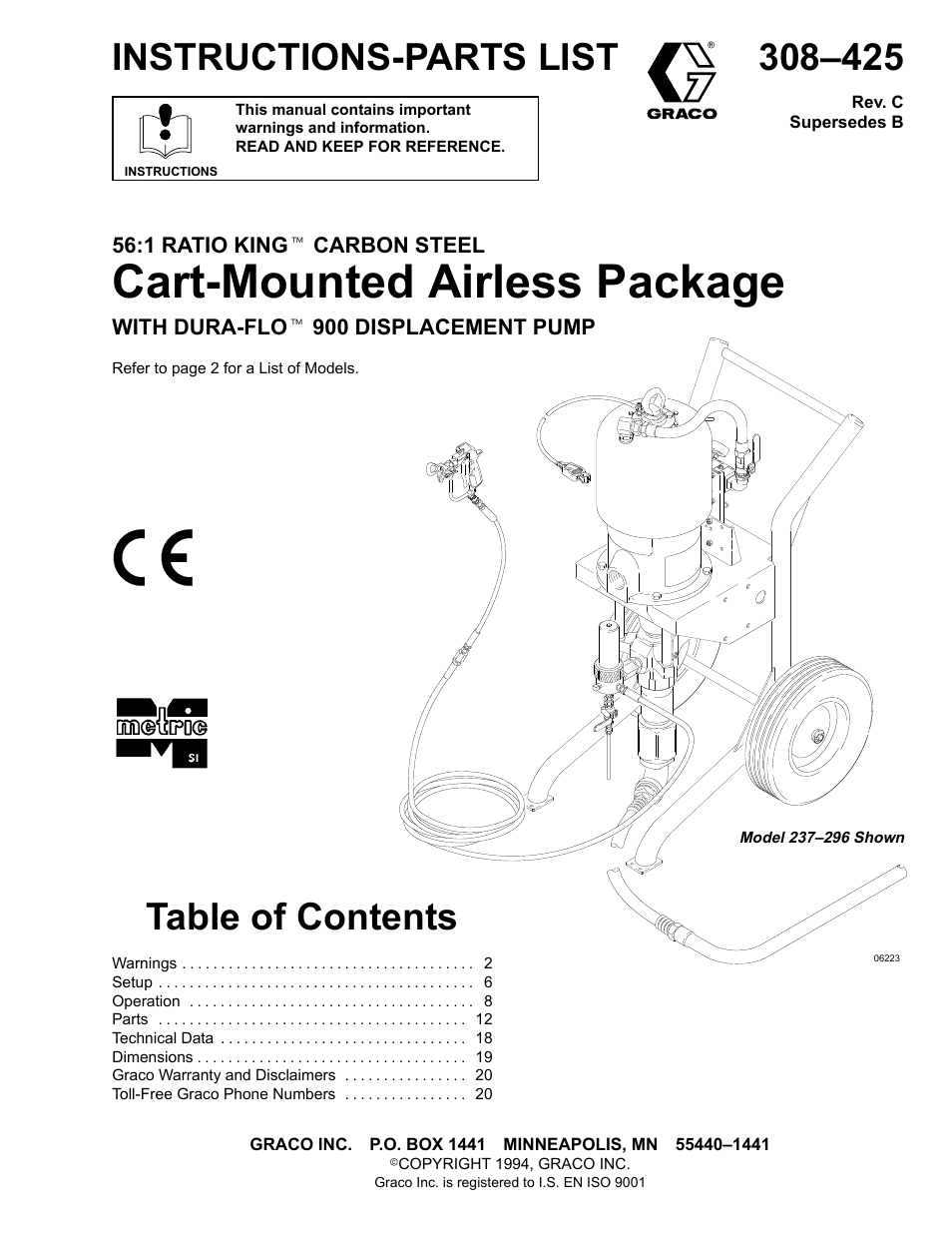 Graco Inc. 237-296 User Manual | 20 pages
