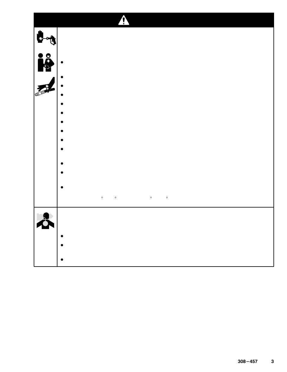 Warning | Graco Inc. 237-418 User Manual | Page 3 / 16