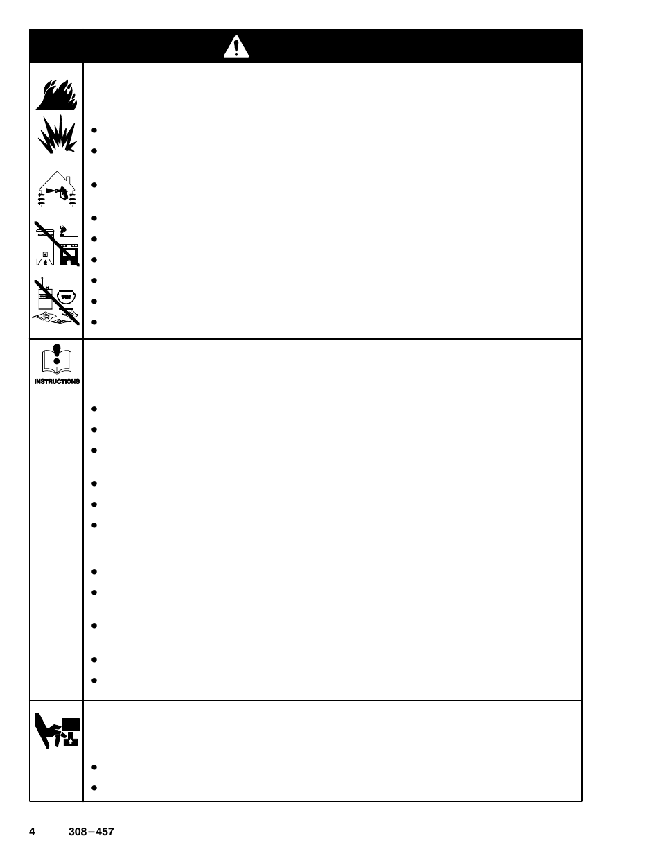Warning | Graco Inc. 237-418 User Manual | Page 4 / 16
